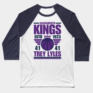 Sacramento Kings Lyles 41 Basketball Retro Baseball T-Shirt